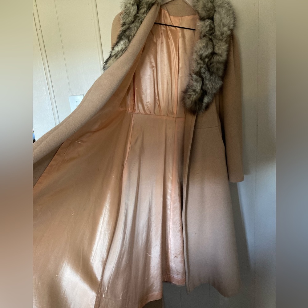 True Vintage camel wrap coat vtg - Picture 7 of 7